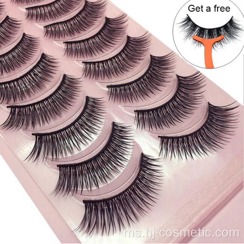 3d Silk Fiber Eyelashes palsu 10 pasang